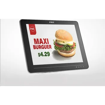 Monitor Dotykový monitor FEC AM-1015C, 15" LED LCD, PCAP (10-Touch), AG, USB, VGA/DVI, bez rámečku, bez stojanu, černo-stříbrný