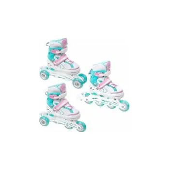 Kolečkové brusle Raven Lia 3v1 svítící kolo LED EU 27-30 brusle + DÁREK DLE VÝBĚRU!