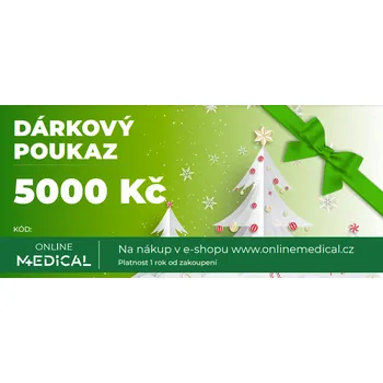 Dárková visačka Vánoční dárkový poukaz OnlineMedical - 5000 Kč