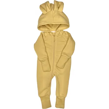 Kojenecký overall Mimilove Dětský zateplený overal MEDVÍDEK 0-6m. Hořčicový