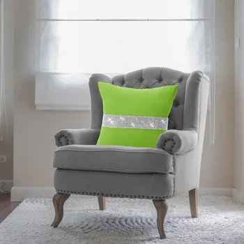 Povlak na polštářek Dekorační povlak na polštář GLAMOUR 404-25 trávově zelený