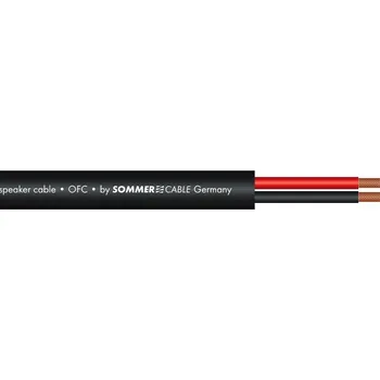 Audio kabel Sommer CABLE repro kabel 2x2,5, 100m role, černý, FRNC