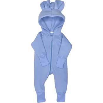 Kojenecký overall Mimilove Dětský zateplený overal MEDVÍDEK 0-6m. Světle modrý