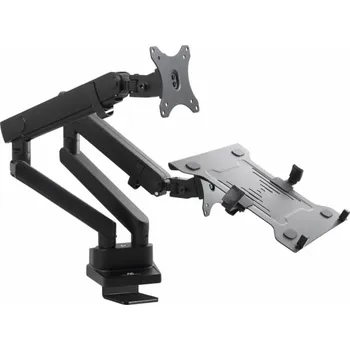Držák monitoru Maclean MC-813 Dual Desk Mount for a Monitor and a Laptop 17 -32 2x8kg VESA 75x75 100x100