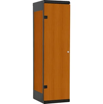 Šatní skříň TRITON šatní skříň 1-dveřová kov-lamino T1525, černá - třešeň + doprava zdarma