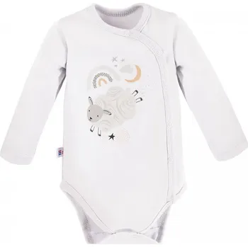 Eevi Body rozepínací s dlouhým rukávem MELLOW bílé - 68