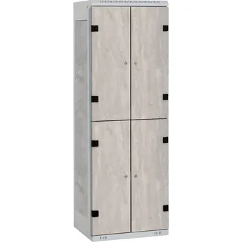 Šatní skříň TRITON šatní skříň se 4 boxy kov-lamino T1525, šedá - beton + doprava zdarma