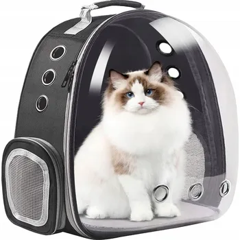 Taška pro psa a kočku Přepradle pro kočku / psa – taška, průhledná, 40x30x28cm, černá (Odolná konstrukce Přepradlo je vyrobeno z kvalitních a trvanlivých materiálů, které zajišťují dlouhou životnost a ochranu vašeho mazlíčka. Ventilační otvory Síťová okna a velké otvory zajišť