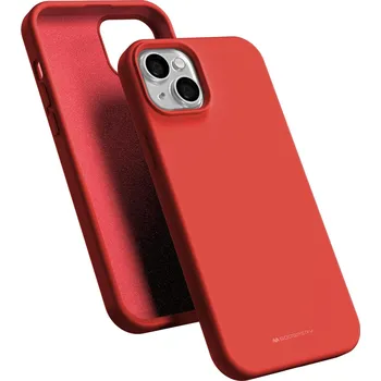 Pouzdro na mobilní telefon Mercury Ochranný kryt na iPhone 15 PLUS - Mercury, Silicone Red