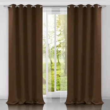 Blackout stínící závěs hnědý Uchycení závěsu: Řasící páska