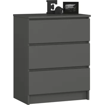 Komoda Komoda Kuba 60 cm se 3 zásuvkami grafitová