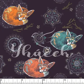 Zakázkový tisk, softshell, kočárkovina... Schoulené lišky Látky k tisku: Microfirba