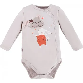 Eevi Body rozepínací s dlouhým rukávem MELLOW šedé - 50