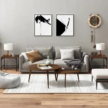 Obývací pokoj vidaXL Odkládací stolky 2 ks 40x40x35 cm kompozitní dřevo [819403] Barva: hnědý dub