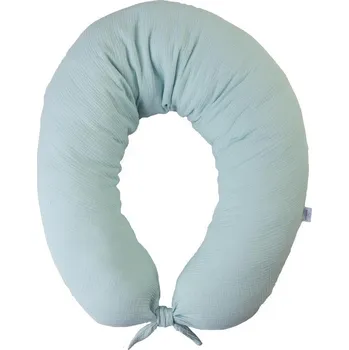 Kojící polštář BABYMATEX Polštář na kojení mušelínový Moon 260 cm Tyrkysový