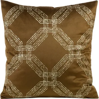 Povlečení Sametové dekorační povlečení na polštář JQQ-02 v hnědé barvě