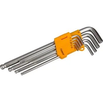 Klíč Sada prodloužených imbus klíčů s kuličkou 9 ks - HT260610