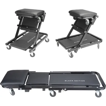 Dílenské montážní lehátko Dílenské robustní lehátko a mobilní židlička 2v1 s nosností 180 kg