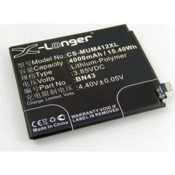 S-T-A-R Baterie Xiaomi Redmi Note 4X Li-POL 4000mAh nahrazuje ORIGINÁL BN43
