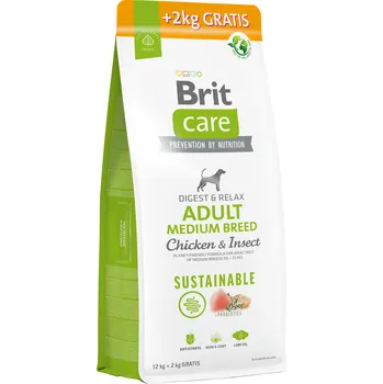 Brit Care Dog Sustainable Adult Medium Breed Chicken/Insect, 14 kg