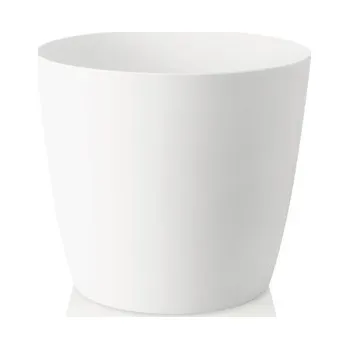 Květináč s kolečky Ella Twist'n'Roll 47 cm matný bílý