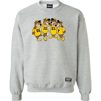 Pánská mikina GRIZZLY mikina - Sidelines Crewneck Fleece Hthr (HTHR) velikost: XL