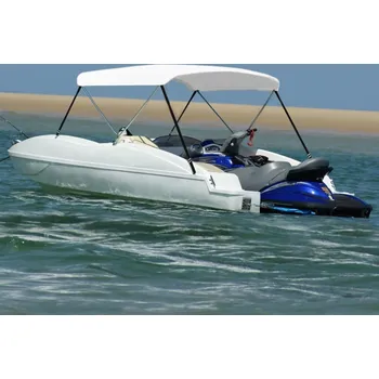 Plachta na motorové vozidlo vidaXL Bimini stříška se 2 oblouky 150x120x110 cm [94795] Barva: Bílá