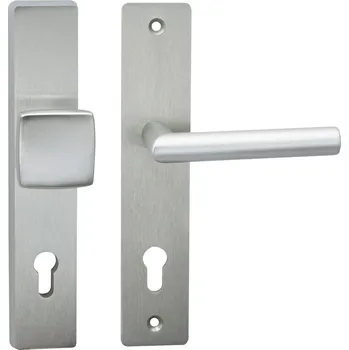 COBRA BEZP.K. TOWER H S KLIKOU VISION Provedení: PZ LI/RE (klika oboustranná/koule), Povrch: F9 - nerezový elox, Rozteč: 92 mm