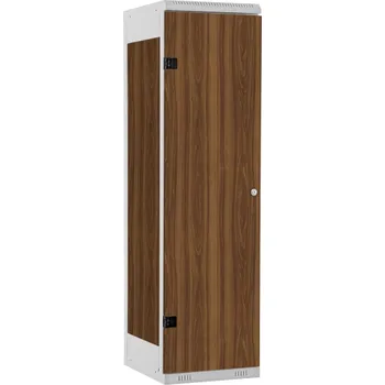 Šatní skříň TRITON šatní skříň 1-dveřová kov-lamino T1970, šedá - ořech + doprava zdarma