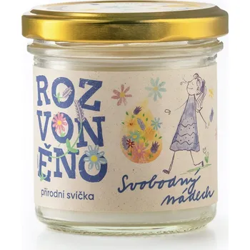 Svíčka Rozvoněno Vonná svíčka - Svobodný nádech (130 ml) - s vůní borovice lesní