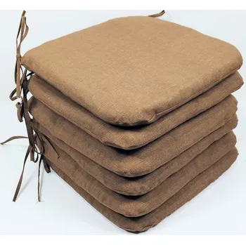 Podsedák Nábytek PEGAS Sedák 40x40 cm látka hnědý melír - set 6 kusů