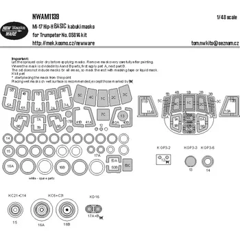 Plastikový model New Ware 1/48 Mask Mi-17 Hip-H BASIC (TRUMP 05814)