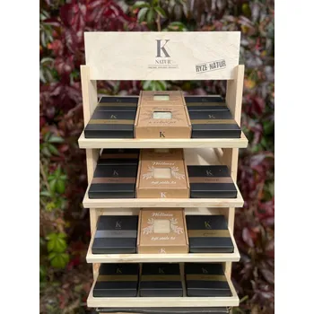 Malířský stojan Pultový dřevěný stojan 4 policový