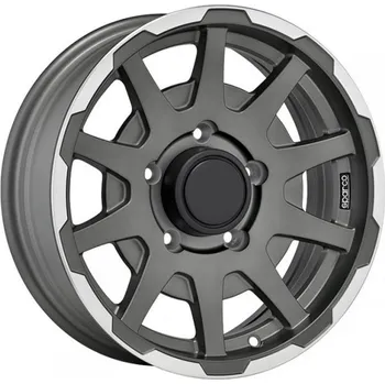 Alu kolo SPARCO Alu Kola Sparco Dakar 5.5x16 5x139.7 ET5 Matt Dark Grey Lip Polished 108.3