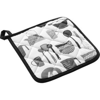 Chňapka Douceur d'intérieur Bavlněná kuchyňská chňapka vyztužena silikonem, 19 x 19 cm