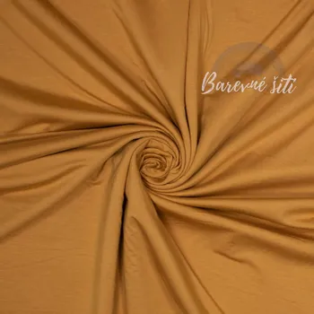 Bambusový úplet Hořčice BIO (E) (Měkké a hebké bambusové úplety)