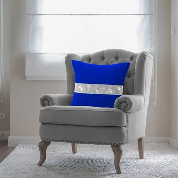 Povlak na polštářek Dekorační povlak na polštář GLAMOUR 404-15 modrá