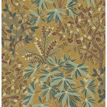 Tapeta Eijffinger Zelená vliesová tapeta s větvičkami a listy, 333524, Festival, Eijffinger, velikost 10 x 0,52 m