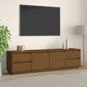 Televizní stolek vidaXL TV skříňka 176x37x47,5 cm masivní borové dřevo [814320] Barva: medová hnědá