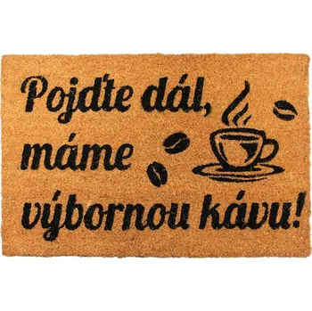 Rohožka Home Elements Pojďte dál, máme výbornou kávu 40 x 60 cm