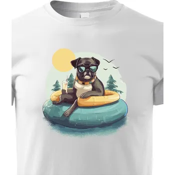 Chlapecké tričko Dětské tričko Mopsík, Barva Bílá, Velikost 158 cm/12 roků, Canvas Dětské tričko Bezvatriko.cz 2174