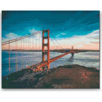 Diamantové malování Diamantové malování - Golden gate Velikost: 30x40cm, Rámování: Pouze srolované plátno, Diamanty: Kulaté