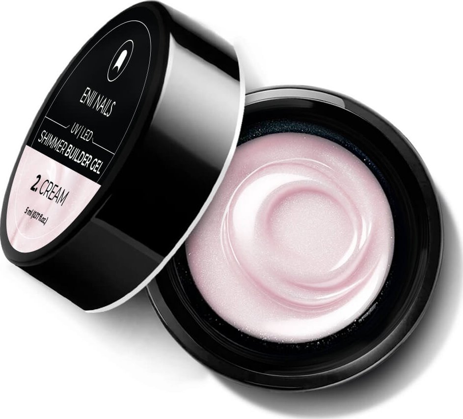 ENII NAILS Shimmer Builder Gel 2 Cream - třpytivý modelovací gel, 5 ml