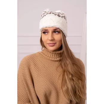 Čepice Kesi Dámská čepice Monloie hnědo-bílá Univerzální