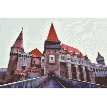 Diamantové malování Diamantové malování - Hrad Corvin, Rumunsko Velikost: 40x60cm, Rámování: Pouze srolované plátno, Diamanty: Čtvercové