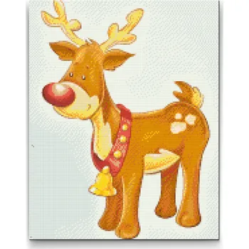 Diamantové malování Diamantové malování - Sob Rudolf Velikost: 30x40cm, Rámování: Pouze srolované plátno, Diamanty: Čtvercové