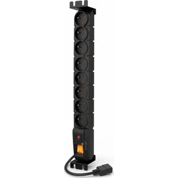 Přepěťová ochrana Acar S8 RACK IEC přepěťová ochrana 8 zásuvek 5 m černá (W0135)