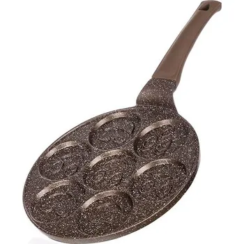 Pánev BANQUET GRANITE BROWN Smile Pánev na 7 lívanců 26 cm nepřílnavý povrch