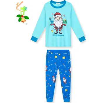 Chlapecké pyžamo Chlapecké vánoční pyžamo KUGO MP3836, modré