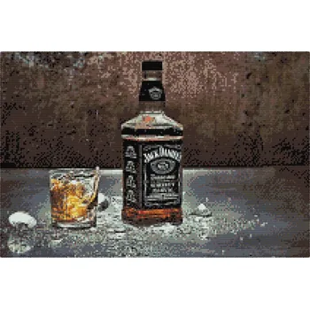 Diamantové malování Diamantové malování - Jack Daniels whisky Velikost: 40x60cm, Rámování: Pouze srolované plátno, Diamanty: Kulaté